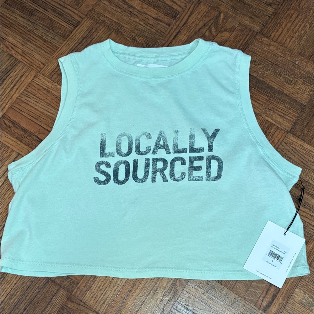 Spiritual Gangster Mint Crop Tank Top size Medium